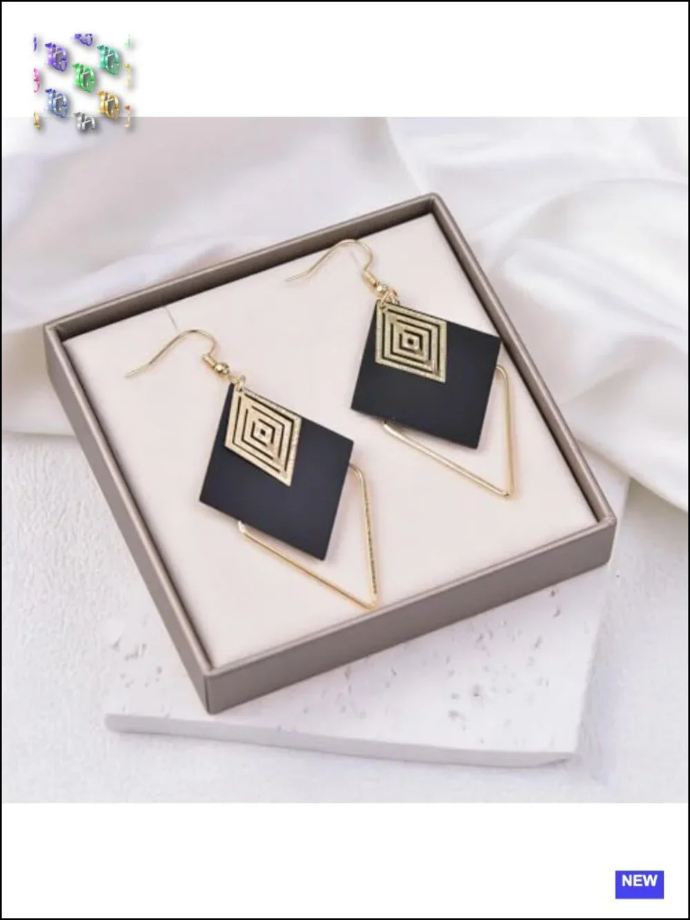 Bohemian Geometric Teardrop Layered Leaf Dangle Earrings Lightweight Gift